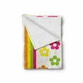 thumbnail image 2 of 70s Party Soft Flannel Fleece Throw Blanket, Party Flyer Inspired and Curved Stripes with Daisies Audio Cassette Tape, Cozy Plush for Indoor and Outdoor Use, 60" x 80", Multicolor, by Ambesonne, 2 of 6