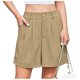 thumbnail image 5 of Pantalones cortos anchos con cintura elástica para mujer - Pantalones cortos de trabajo a medida - Poliéster, S-XXL, 5 of 7