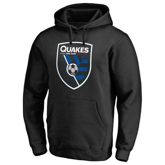 Men's Black San Jose Earthquakes Primary Logo Fitted Pullover Hoodie