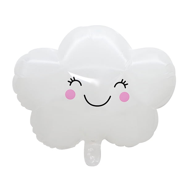 Bewildely Globo de aluminio 1 Uds. Conjunto de globos Mylar para fiesta de cumpleaños globo de fiesta de aluminio Kits de decoración para fiestas Blanco 15 pulgadas