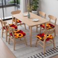 thumbnail image 6 of Sunflower Seat Covers for Dining Room Chairs Set Of 6,Stretch Printed Washable Chair Seat Cover with Elastic Ties and Button,Removable Waterproof Couch Cushion Covers, 6 of 6
