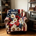 thumbnail image 1 of Independence Day Blanket Festive Flannel Blanket Soft Warm Throw Blanket For Home Sofa Bed Holiday Decoration, 1 of 9