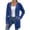 Blue, variant on Women's Long Hoodie Jacket Full Zip Drawstring Waist Casual Sweatshirt Coat with Pockets Lightweight Outerwear for Fall Winter Daily Wear White