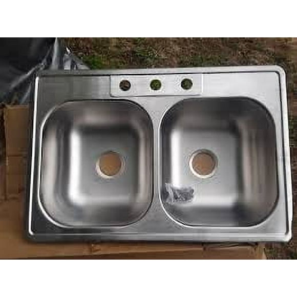 May Stainless Steel Hand Crafted Double Bowl Sink Kitchen