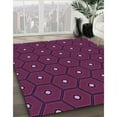 thumbnail image 3 of Ahgly Company Tapis d'Intérieur Rond Lavable en Machine Transitionnel Rose Œillet Foncé, 7 Pieds Rond, 3 of 7