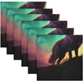 thumbnail image 6 of GZHJMY Wolf Cloth Napkins Set of 6,Reusable Washable Polyester Dinner Table Napkins for Kitchen,Dining,Restaurant,Party Decoration, 6 of 7