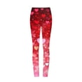 thumbnail image 4 of lcziwo Limited Time Sales of The Day, Women's Valentine Day Leggings Fashion Heart Graphic Printed Legging Tights Milk Silk Soft High Waist Workout Pants Pink XXL, 4 of 5