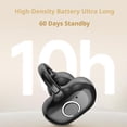 thumbnail image 3 of Ear Clip Bluetooth Headphones, Open Ear Clip Wireless Earbuds Bone Conduction Headphones, Over-Ear Hook With Mic Stereo Sound Easy Button Controls Sports Earphones - Black, 3 of 10