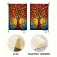 thumbnail image 3 of America Forever Stained Glass Tree House Flag,  Double Sided, Vibrant Fall Tree with Sun, Tree of Life, Autumn Seasonal Outdoor Flags for Yard, Lawn, and House, 3 of 8