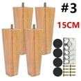 thumbnail image 4 of ODOMY 4PCS 6cm Solid Wooden Furniture Legs Sofa Couch Chair Bed Cabinet Bench Sette Legs, 4 of 9