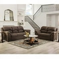 thumbnail image 3 of Furniture of America Vixal Transitional Fabric Upholstered Sofa in Brown, 3 of 6