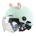 thumbnail image 1 of Casque Ouvert Mignon Léger Demi-Visage Accessoire de Casque Vert, 1 of 9