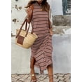 thumbnail image 6 of Eytino Dress for Women Sleeveless Holiday Dresses Round Neck Striped Maxi Sundresses Summer Loose Racerback Side Slit Long Dress Maxi Dress Pink S-2XL, 6 of 8
