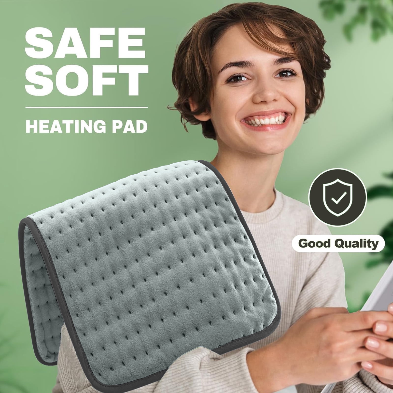 Heating Pad for Back,Neck,Abdomen,Shoulder,Knee,Arms,Legs,Dry/Moist Heat & Auto Shut off, Birthday Gifts for Men and Women,12" x 24",Dark Gray,1 Pack