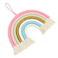 thumbnail image 2 of Macramé arcoíris tejido a mano, 7 colores, para colgar en la pared, decoración con borlas para el hogar, habitación, foto, accesorio BZ-703, 2 of 14
