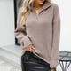 thumbnail image 3 of Suéteres para mujer Suéteres de otoño Moda Manga larga Cuello redondo Color a juego Tops sueltos Blusa de punto Odeerbi  ODB-5, 3 of 4