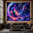 thumbnail image 6 of Cosmic Dominant Element With Cracked Planet Moon Left, Mystical Fantasy for Space Lovers, Galaxy Room Decor, Graduation Gift, Tapestry Wall Hanging for Bedroom and Dorm, 6 of 7