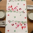 thumbnail image 5 of Table Runners 72 Inches Long Dress Scarves, Valentine's Day Farmhouse Kitchen Table Runner, Coffee Tablerunners, Red Love Hearts Car Romantic Burlap 18x72 Inch, 5 of 9
