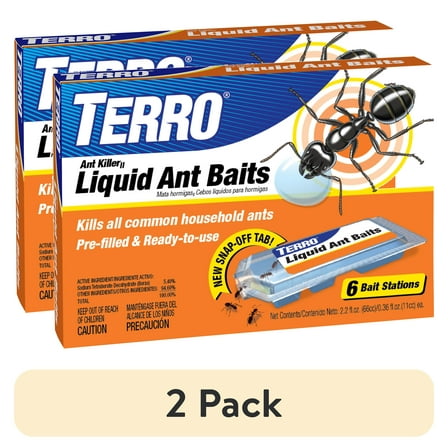 (2 pack) TERRO Liquid Ant Baits - 6PK