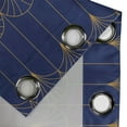thumbnail image 4 of Ambesonne Art Deco Grommet Curtain, Navy Simple Vintage Motif, 50"x60", Navy Blue and Sand Brown, 4 of 5