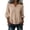 Khaki, variant on ClodeEU Women's V Neck 3/4 Sleeve Puff Sleeve Loose Blouse,Solid Color Casual Summer Top a-Green,Women's Plus L