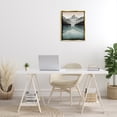 thumbnail image 3 of Stupell Industries Mountain Reflecting over Lake Landscape Painting Gold Floater Framed Art Print Wall Art, 17 x 21, 3 of 10