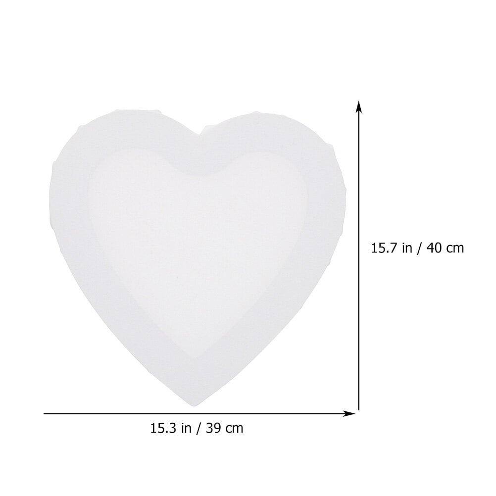 Raindrops  6 Pcs Artist Practicing Frames Heart Shaped Canvas Boards Child White