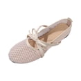 thumbnail image 3 of Willtoo Women's Mesh Ballet Flats Buckle Strap Comfortable Ballerina Shoes Ladies Fishnet Slip-on Casual Dress Mary Jane Flats, 3 of 7