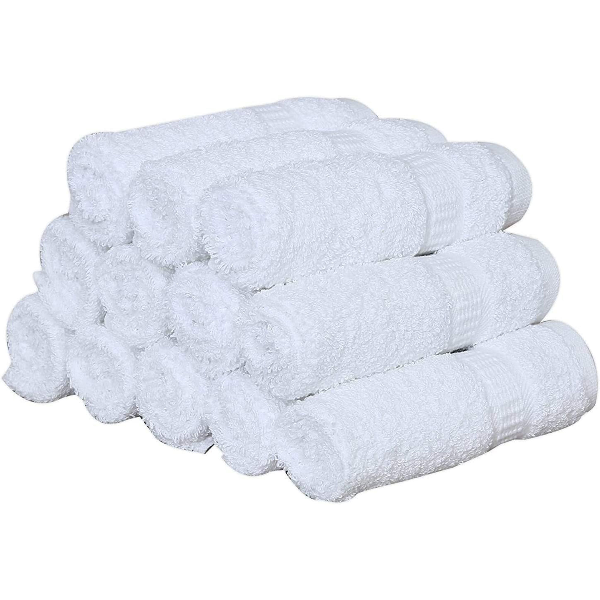 Gold Textiles Premium White Hand Towels for Bathroom -100% Ring Spun Cotton (120 Pack, 16x30 Inches)