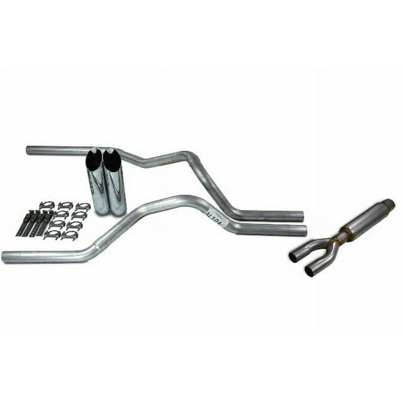 Chevy GMC 1500 Truck 96-99 2.5" Dual Truck Exhaust Kits with Glasspack Slash Tip