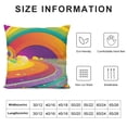 thumbnail image 5 of Shiartex  Rainbow Clipart Print，Square Printed Cushion Cover, Slipover Pillowslip for Home Sofa Couch Chair Back Seat, Multicolour, 5 of 5