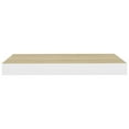 thumbnail image 2 of vidaXL Floating Wall Shelf Oak and White 50x23x3.8 cm MDF, 2 of 4