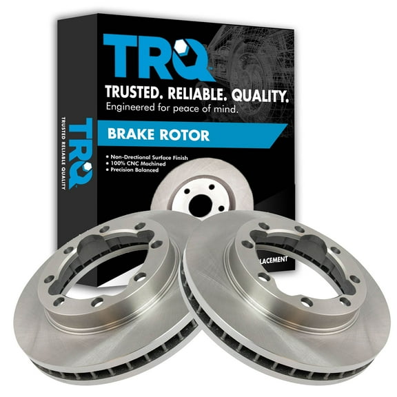TRQ Front Brake Rotors Set Vented Fits Select 1989-2000 Chevrolet K3500 1994-1999 Dodge Ram 2500 Ram 3500 GMC