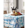 thumbnail image 6 of Blue Table Cloth, Waterproof Tablecloth for Rectangle Tables, Polka Dots Watercolor Abstract Art Reusable Washable Fabric Table Cover for Restaurant Kitchen Dining Tables 60"x102", 6 of 9