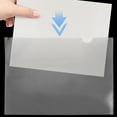 thumbnail image 3 of 10 Pcs Clear Plastic Envelopes A4 Three-sided Cover Homework Folder Container Poly Filing Office, 3 of 6