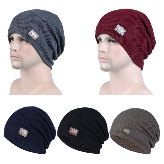 Cheers.US Slouchy Beanie Winter Hat for Women Men Winter Warm Chunky Knitted Cap for Cold Weather Non-shedding Breathable Vibrant Color Classic Stretchy Warm Cap