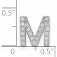 thumbnail image 5 of 14K White Gold Diamond Letter M Initial Charm (10.84 X 10.46) Made In India -Jewelry By Sweet Pea, 5 of 8