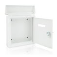 thumbnail image 2 of SereneLife Wall Mount Mailbox, Locking, Indoor/Outdoor, Medium, Black Metal, Single Compartment, 2 of 4