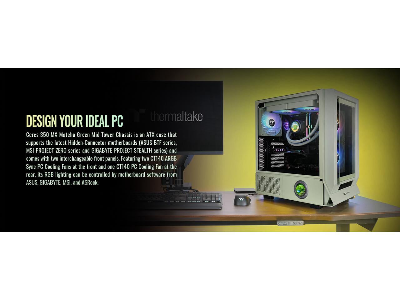 Thermaltake Ceres 350 MX ATX Mid Tower Chassis Macha Green CA-1Z3-00MEWN-00