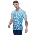 thumbnail image 4 of LA LEELA Mens Hawaiian Shirts Short Sleeve Button Down Shirt Men's Casual Shirts Vacation Tropical Summer Party Shirts for Men Funny M Blue Leaf, 4 of 6