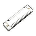 thumbnail image 2 of EXHUMKY Exhumky Blues Harmonica Silver Stainless Steel Ergonomic Design for Music Use, 2 of 5