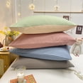 thumbnail image 2 of Zhuge 3Pcs Solid color brushed pillowcase Say goodbye to sultry, cool feeling technology pillowcase, summer cool and good sleep must 18.9x29.13inch(Baby blue）, 2 of 3