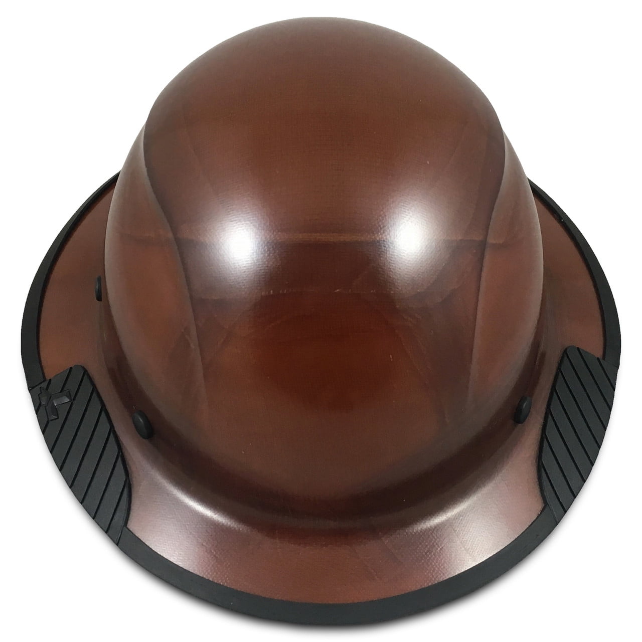 DAX Fiberglass Composite Hard Hat - Full Brim Natural Tan with Protective Edge and Tote