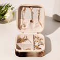 thumbnail image 6 of Rose Leopard Travel Portable Square Jewelry Box with Necklace Organizer, Earring Organizer, and Display Case - Ideal for Rings, Earrings, Necklaces, Bracelets, and More - Suitable for Girls and Women, 6 of 6