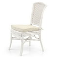 thumbnail image 5 of SK New Interiors Alexa Dining Side Chair White Color Natural Rattan Wicker Handmade Design with Cushion, 5 of 8