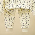 thumbnail image 4 of NOLDARES Infant Baby Girl Cute Outfits Long Sleeve Sweatshirt and Joggers Pants 2 Piece Clothes Set Daily Wear(Beige,5-6 Y), 4 of 5