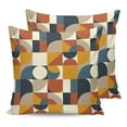 thumbnail image 7 of Mid Century Nordic Geometric Art Outdoor Pillow Covers Waterproof Throw Pillow Cover 20x20in Set of 2,Square Decorative Pillowcases Cushion Case for Patio Sofa Couch,Splicing Circle and Square, 7 of 7
