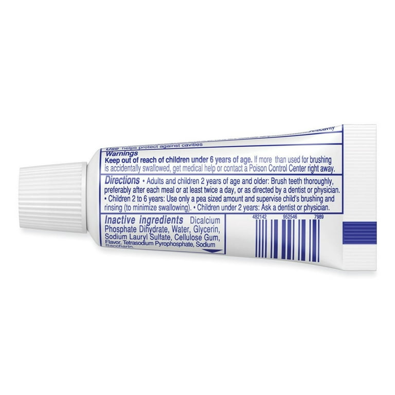 Toothpaste, Personal Size, 0.85 oz Tube, Unboxed, 240/Carton Toothpaste, Personal Size, 0.85 oz Tube, Unboxed, 240/Carton
