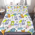 thumbnail image 1 of HAHDAXIA Cute Dog Bedding Solid Comforter Set for All Seasons,3 Pieces(1 Comforter+2 Pillowcases),Soft Microfiber Bedding Set Full(79"x90"), 1 of 7