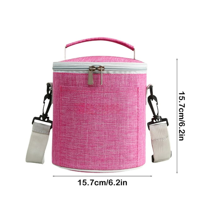 WRKEKC Sac à Lunch Isolé Réutilisable avec Poche Latérale en Maille - Conteneur Alimentaire Thermique pour Bureau/école, Bandoulière Réglable